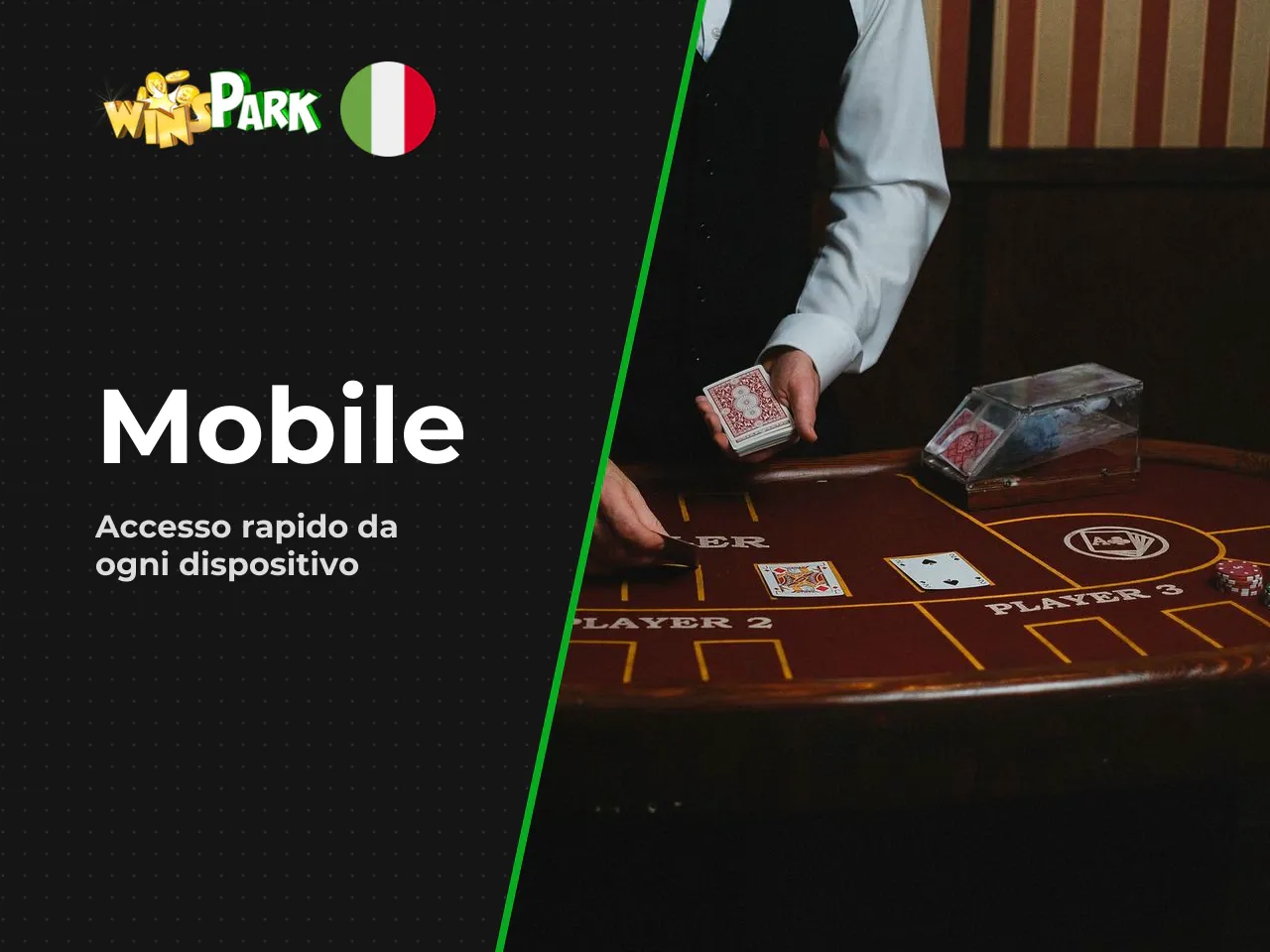 Versione browser per smartphone e tablet. Winspark non dispone di un'app nativa per iOS o Android. L'accesso da dispositivi mobili avviene attraverso il browser — Chrome, Safari o altri — con il sito 