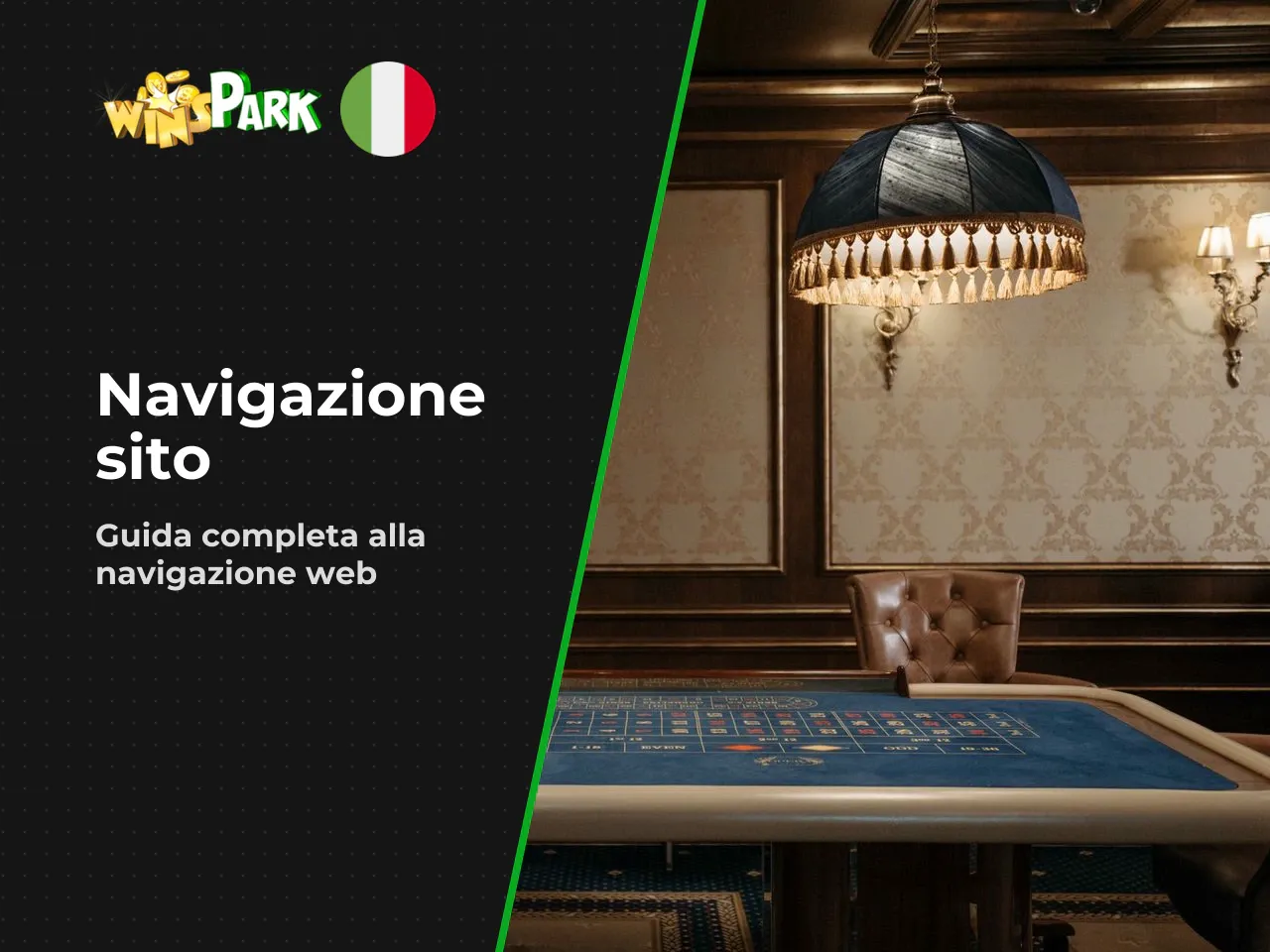Winspark sito e navigazione delle sezioni principali. La homepage di Winspark presenta una struttura piuttosto lineare. In alto si trovano i pulsanti per registrazione e login. La lobby dei giochi è o